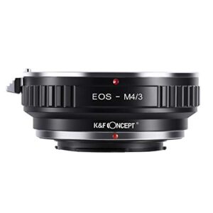 K&F Concept Lens Mount Adapter Compatible with Canon EOS (EF/EF-S) Mount Lens to M4/3（Micro Four Thirds） MFT Olympus Pen and Panasonic Lumix Cameras