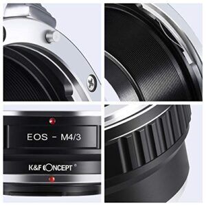 K&F Concept Lens Mount Adapter Compatible with Canon EOS (EF/EF-S) Mount Lens to M4/3（Micro Four Thirds） MFT Olympus Pen and Panasonic Lumix Cameras