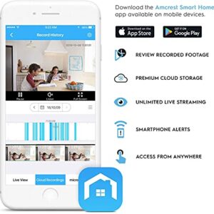 Amcrest 1080P WiFi Camera Indoor, Nanny Cam, Dog Camera, Sound & Baby Monitor, Human & Pet Detection, Motion-Tracking, Phone App, Pan/Tilt Wireless IP Camera, Night Vision, Smart Home ASH21-W