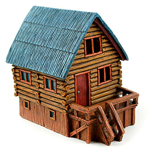 Touch of Nature 55720 Fairy Garden Led Log Cabin, 5.5"