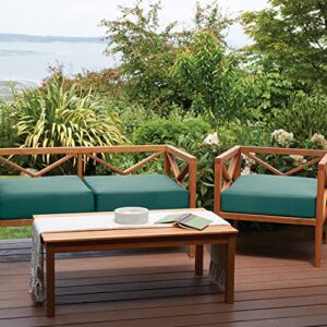 Classic Accessories Ravenna Water-Resistant 48 x 18 x 3 Inch Outdoor Bench/Settee Cushion, Patio Furniture Swing Cushion, Mallard Green