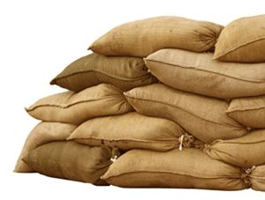 sandbaggy burlap sand bags – size: 14″ x 26″ – 50 lb weight capacity – for flooding, flood water barrier, tent sandbags, store bags – sandbags-sand not included – sand bags for flooding(10 bags)