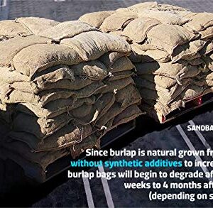 Sandbaggy Burlap Sand Bags - Size: 14" x 26" - 50 lb Weight Capacity - For Flooding, Flood Water Barrier, Tent Sandbags, Store Bags - Sandbags-Sand Not Included - Sand Bags for Flooding(10 Bags)