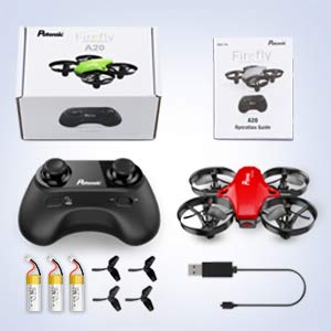 Potensic A20 Mini Drone for Kids and Beginners RC Nano Quadcopter 2.4G 6 Axis, Altitude Hold, Headless Mode Safe and Stable Flight, 3 Batteries, Great Gift Toy for Boys and Girls -Red