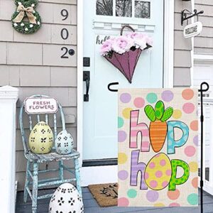 Easter Garden Flag, 12 x 18 Inch Easter Egg Flags Vertical Double Sided Burlap for Your Home Yard Outdoor Farmhouse Easter Decoration DF026