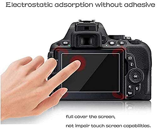 PCTC Screen Protector for EOS R5 Top Appliable for Canon R5 / R5 C Full-Frame Mirrorless Camera (2+2Pack), 0.3mm 9H Hardness Tempered Glass Screen Cover, 2* Hot Shoe Cap Cover (Ladybug & Bee)