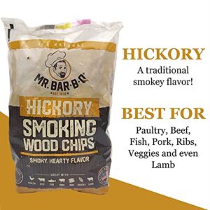 Mr. Bar-B-Q Hardwood Smoking Chips Variety Pack | 3 Different Flavors | Experience All The Flavors of Smoked Food | Apple, Hickory and Mesquite Smoking Chips | 3 x 1.6 Pound Bags