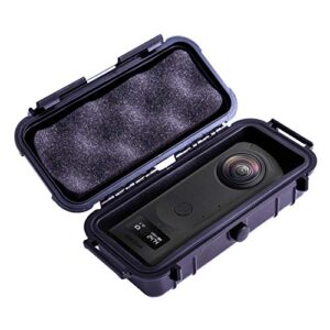 casematix 7 inch waterproof 360 action camera case compatible with ricoh theta z1 360 degree camera, case only