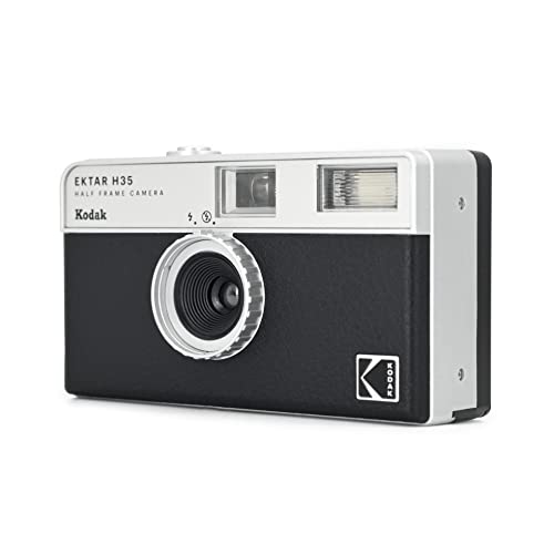 KODAK EKTAR H35 Half Frame Film Camera, 35mm, Reusable, Focus-Free, Lightweight, Easy-to-Use (Black) (Film & AAA Battery are not Included)