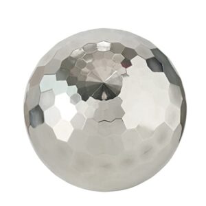 whw whole house worlds crosby street stainless steel gazing ball for homes and gardens, 7.75 inches diameter, faceted mirror surface