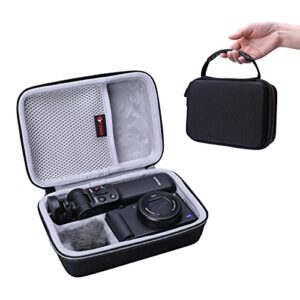 xanad hard case for sony zv-1/sony zv-1f camera with vlogger accessory kit tripod (gp-vpt2 bt) and microphone – travel protective carrying storage bag