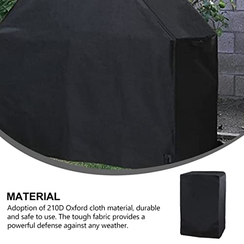 Yardwe Outdoor Furniture Covers Accessory Heavy- Outdoor Weather Resistant Barbecue Grill for Sun Storage Barbeque Protector Furniture Duty Garden BBQ Black Fabric Anti Cover Cloth Hibachi Grill