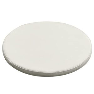 round memory foam chair cushion, non slip durable waterproof seat cushion ultra soft removable chair pad meditation pillows floor cushion great for kitchen garden patio-white-40x40cm(16x16in)
