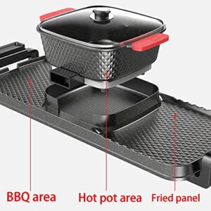 CETONA Electric Barbecue Grill Temperature Control BBQ Grill Portable Camp Grill for Patio Backyard Garden ( Color : Black , Style : A )