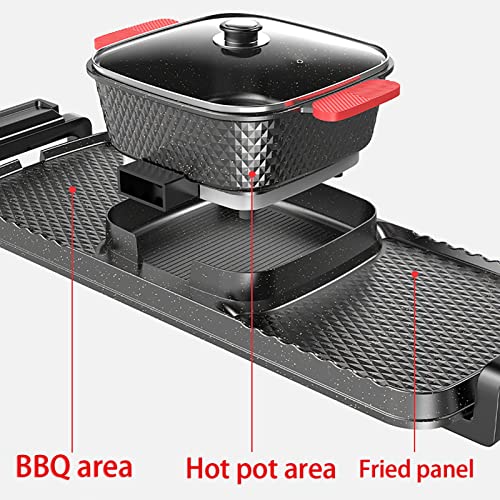 CETONA Electric Barbecue Grill Temperature Control BBQ Grill Portable Camp Grill for Patio Backyard Garden ( Color : Black , Style : A )