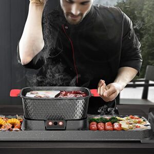 CETONA Electric Barbecue Grill Temperature Control BBQ Grill Portable Camp Grill for Patio Backyard Garden ( Color : Black , Style : A )