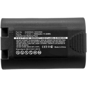 Replacement Battery for for DYMO LabelManager 360D Rhino 5200 Rhino 4200 LabelManager 420P, 1759398 S0895840 W002856, Li-ion 7.40V 1600mAh / 11.84Wh