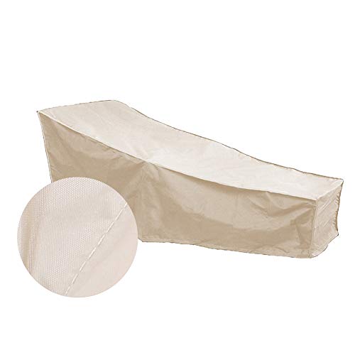 Zerone Patio Furniture Cover, Outdoor Chaise Lounge Covers Durable Lightweight Patio Chair Lounge Cover for Outdoor Patio Garden Furniture(Beige)