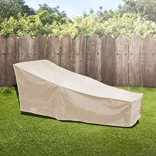Zerone Patio Furniture Cover, Outdoor Chaise Lounge Covers Durable Lightweight Patio Chair Lounge Cover for Outdoor Patio Garden Furniture(Beige)
