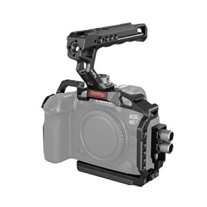 smallrig r5/r6/r5 c cage kit for canon r5/r6/r5 c, camera handheld kit with top handle and cable clamp – 3830