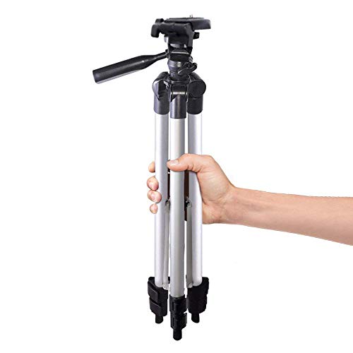 50 Inch Aluminum Camera Tripod for Canon, Nikon, Sony, Samsung, Olympus, Panasonic & Pentax + eCost Microfiber