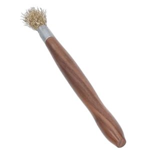 Wooden Handle Bonsai Cleaning Wire Brush, Rust Proof Garden Pot Cleaning Tools Gardening Supplies