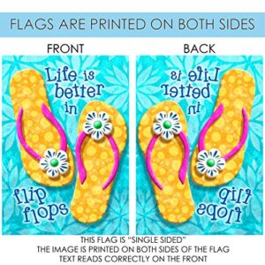 Toland Home Garden 1112096 Flip Flop Life Summer Flag 12x18 Inch Double Sided for Outdoor Beach House Yard Decoration