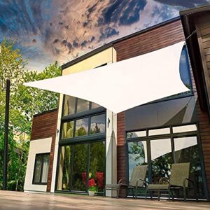 kool koi shade rectangle 8′ x 12′ white sun shade sail patio garden outdoor cover breathable uv proctection – custom