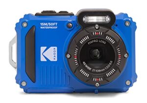 kodak pixpro wpz2 rugged waterproof digital camera 16mp 4x optical zoom 2.7″ lcd full hd video, blue
