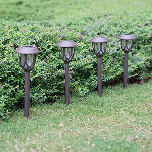 EXCMARK 10 Pathway Lights&1 Hummingbird Lantern. Solar Lights Outdoor Decorative, Solar Pathway Lights Outdoor for Garden Yard Walkway Sidewalk Driveway.