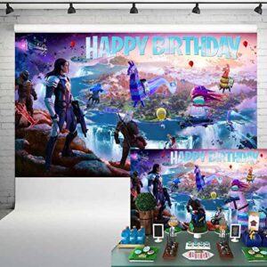 battle royale backdrop for boys birthday party video game party supplies kids party decoration background 5×3 ft 130