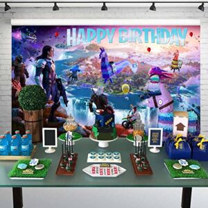 Battle Royale Backdrop for Boys Birthday Party Video Game Party Supplies Kids Party Decoration Background 5x3 ft 130