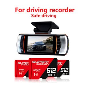 Memory Card 512GB Micro SD Card 512GB with SD Card Adapter TF Card 512GB Class 10 High Speed Transfer Card for Dash Cams,Action Camera,Surveillance,Security Cams Micro Memory SD Cards 512GB