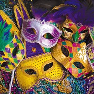 LTLYH 7X5ft Venetian Mardi Gras Backdrop Carnival Masquerade Photography Backgrounds Mask Colorful Backdrop Party Decoration Banner Studio Props 128…