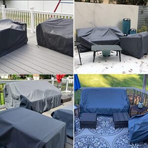 Outdoor Sofa Covers Waterproof Patio Furniture Covers Heavy Duty 600D Polyester UV Resistant Patio Cover with Air Vent and Handles (76"L x 32.5"D x 33"H)