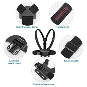 ChromLives Phone Strap Mount Set, Phone Chest Strap Mount+Phone Head Mount +Phone Neck Holder,3 in 1 Hands Free Phone Holder for Neck Head Chest Compatible with iPhone,Gopro Hero and More