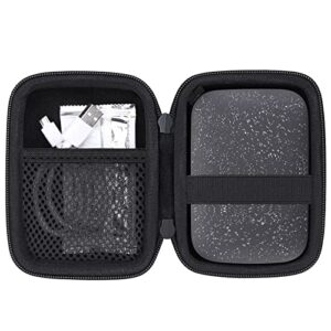 co2crea hard case replacement for hp sprocket portable 2×3 instant photo printer (black noir case)