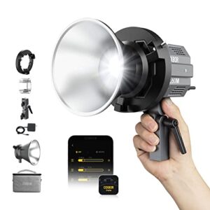 video light, colbor cl60m studio lights 65w 5600k cri97+ continuous output lighting 7 light effects with bowens mount app control spotlight for video recording, video-light-led-photography-lighting