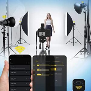 Video Light, COLBOR CL60M Studio Lights 65W 5600K CRI97+ Continuous Output Lighting 7 Light Effects with Bowens Mount APP Control Spotlight for Video Recording, Video-Light-LED-Photography-Lighting