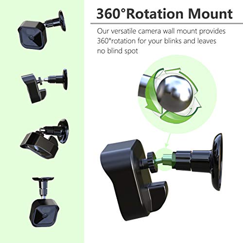 Blink Outdoor Camera Wall Mount Bracket, 5 Pack Plastic Protective Housing and 360 Degree Adjustable Mount with Blink Sync Module 2 Mount for Blink Outdoor Camera (Blink Camera are Not Included)