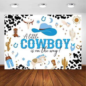 avezano cowboy baby shower backdrop for boy wild west theme baby shower photography background western rodeo cow country baby shower party decorations photoshoot (7x5ft)