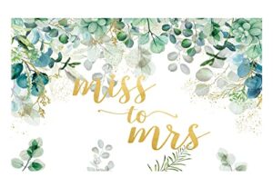 funnytree rustic miss to mrs bridal shower backdrop green forest leaves floral background wedding bride to be engagement bachelorette decoration supplies photo booth props