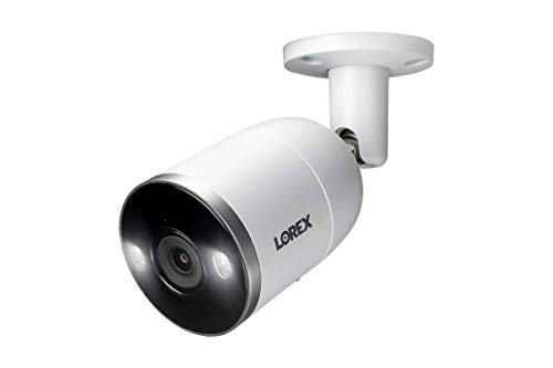 Lorex 4K Ultra HD Indoor/Outdoor Active Deterrence Add-On Metal IP Security Camera with Smart Motion Plus, 150ft Night Vision, Color Night Vision, Two-Way Talk Audio [Requires Recorder]