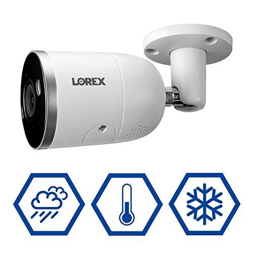 Lorex 4K Ultra HD Indoor/Outdoor Active Deterrence Add-On Metal IP Security Camera with Smart Motion Plus, 150ft Night Vision, Color Night Vision, Two-Way Talk Audio [Requires Recorder]