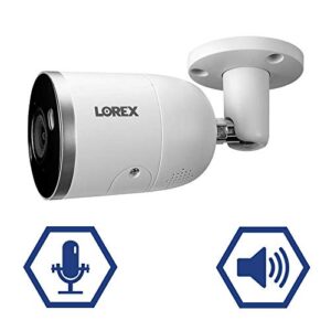 Lorex 4K Ultra HD Indoor/Outdoor Active Deterrence Add-On Metal IP Security Camera with Smart Motion Plus, 150ft Night Vision, Color Night Vision, Two-Way Talk Audio [Requires Recorder]