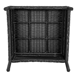 Yaheetech 3 Pieces Patio Porch Furniture Sets Outdoor Garden Furniture Sets PE Rattan Wicker Chairs with Washable Cushion & Tempered Glass Tabletop Grey Cushion