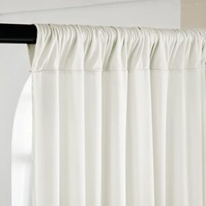 10ft x 10ft Ivory Wrinkle Free Thick Fabric Backdrop Curtain Drapes Ivory Backdrop Panels Background for Wedding Birthday Baby Shower Party