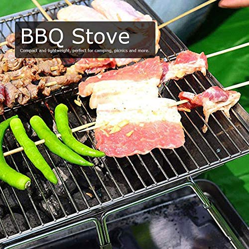 SHZBCDN Foldable Charcoal Grill, Portable BBQ Barbecue Grill Lightweight Simple Grill for Camping, Garden, Outdoor, Travel