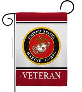 usa decoration marine corps veteran garden flag armed forces usmc semper fi united state american military retire official house decoration banner small yard gift double-sided, 13″x 18.5″, made in usa