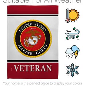 USA Decoration Marine Corps Veteran Garden Flag Armed Forces USMC Semper Fi United State American Military Retire Official House Decoration Banner Small Yard Gift Double-Sided, 13"x 18.5", Made In USA